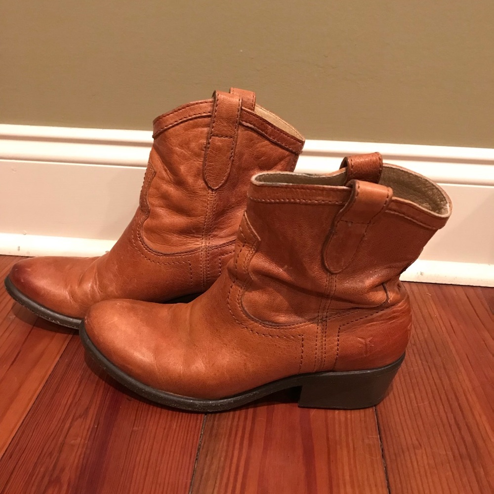 Tan Frye boots